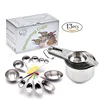 13 Piece Kitchen Gadget Stainless Steel Measuring Cups And Measuring Spoon Set