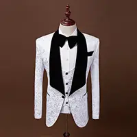 

2019 Shawl Lapel Slim Fit Groom Tuxedos Red White Black Latest Coat Pant Designs Men Wedding Suits Men Prom Tuxedo Men Suit
