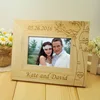 High quality OEM logo laser engraving 4x6 inch personal wood photo frame wholesale