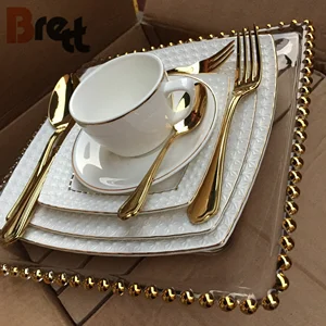 Image of Royal wedding flatware cutlery set gold