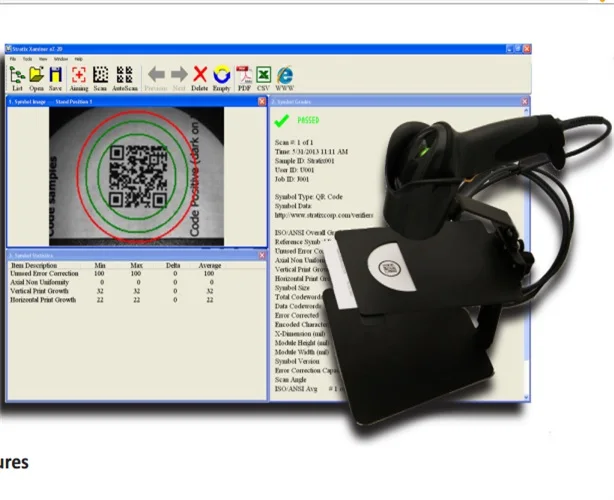 

Stratix EZ 2d qr code inspector barcode verifier, Black