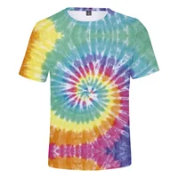 

2019 new designs 3d printed tye dye t shirt no moq stock tiedye t shirt supplier factory directly sale tie dye t shirt