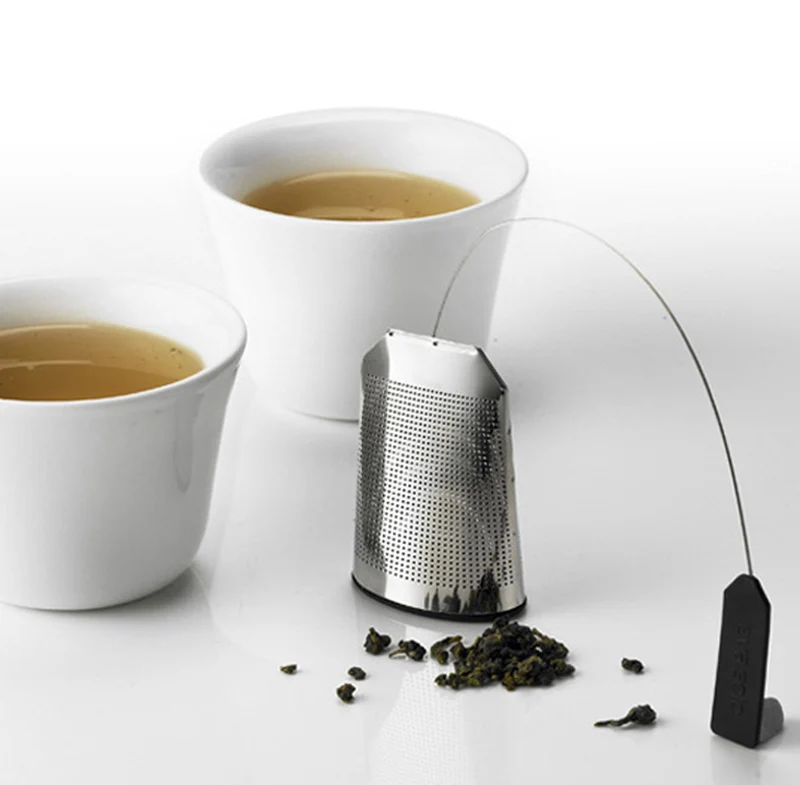 Black Reusable Tea Bag Stainless Steel Wire Mesh Tea Infuser Strainer