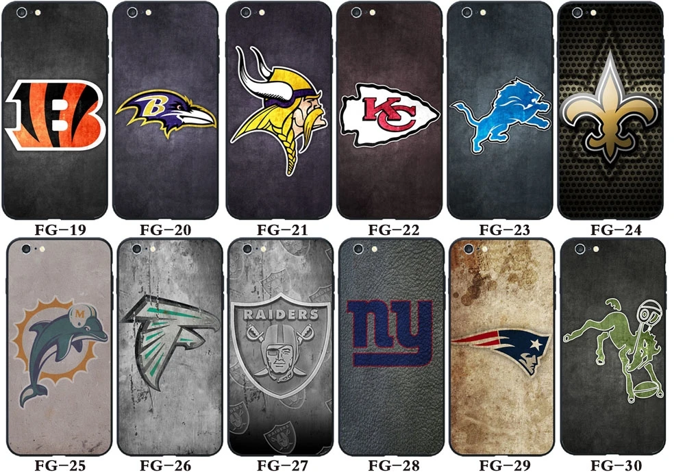 Nfl Logo Phone Case For Iphone 8 Uv Print Customize Back Cover Cases