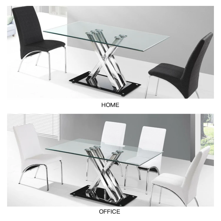 Juego De Mesa De Comedor De Cristal Para Restaurante,4 Sillas,Mesa De