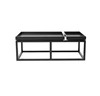 Tray-coffee table black / Black steel frame coffee table