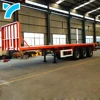 Low price new products container truck trailer 3 axle trailer flatbed 50 ton flatbed semi trailer 3 axle