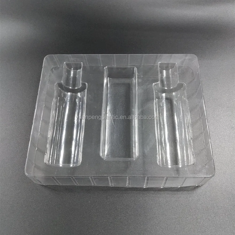 Custom Clear Thermoformed Plastic Packaging Tray Cosmetics Plastic