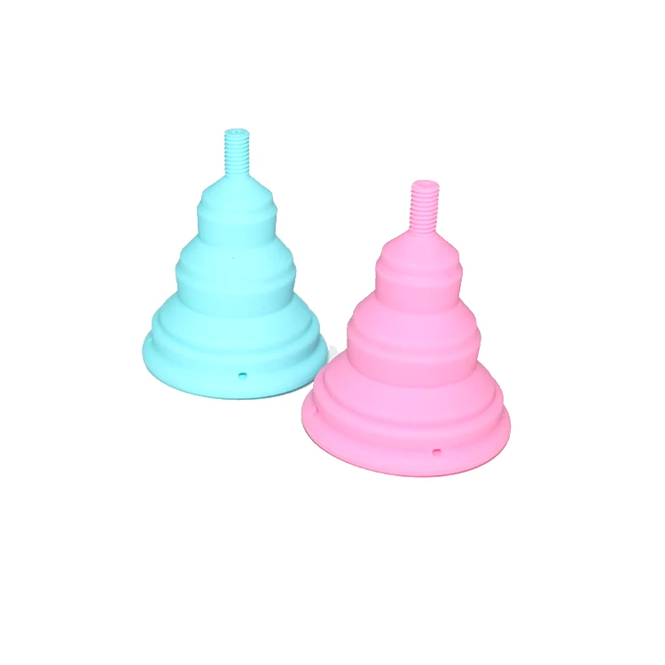 
Wholesale Free Samples Foldable Best Reusable Medical Grade Organic Collapsible Silicone Menstrual Cup For Lady 