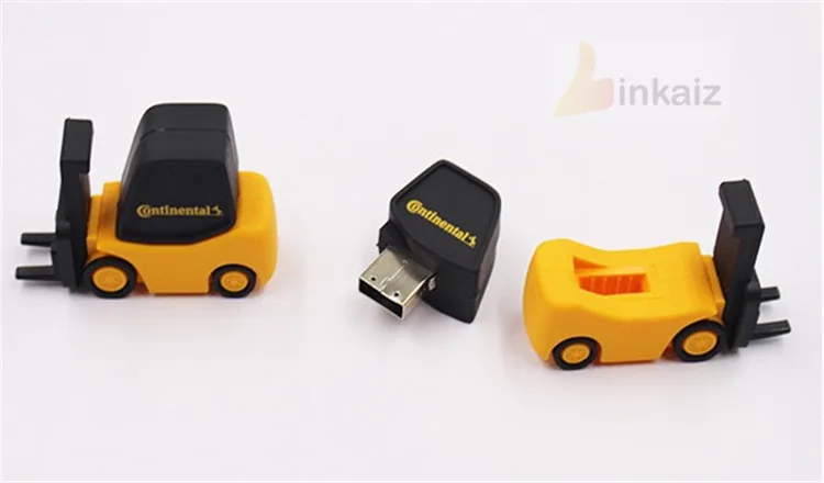 excavator usb stick/custom soft pvc rubber 3D excavator usb flash drive - ANKUX.COM