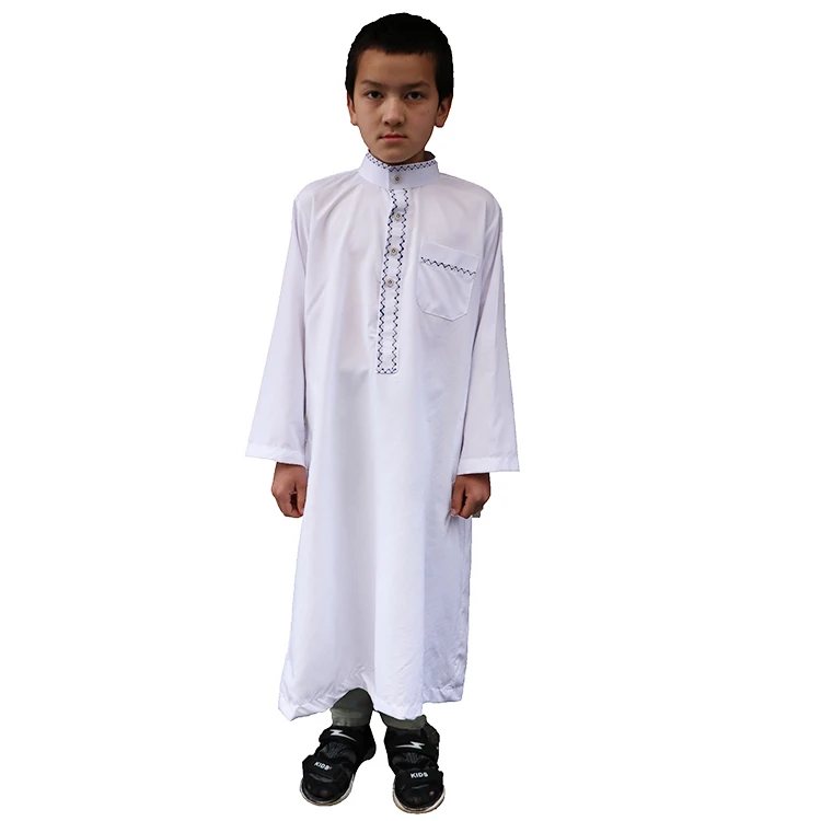 

2019 Classic Traditional White Color Boys Thobe Jubba Arab Dress for 4 years to 18 years, Only white color