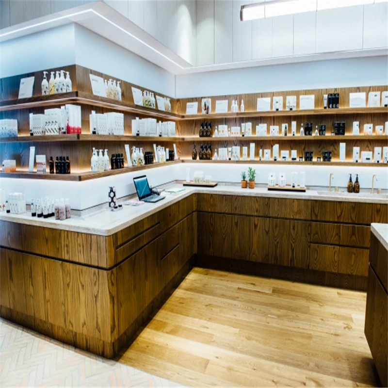 Organic Skin Care Store Cosmetic Mall Display Showcase And Display