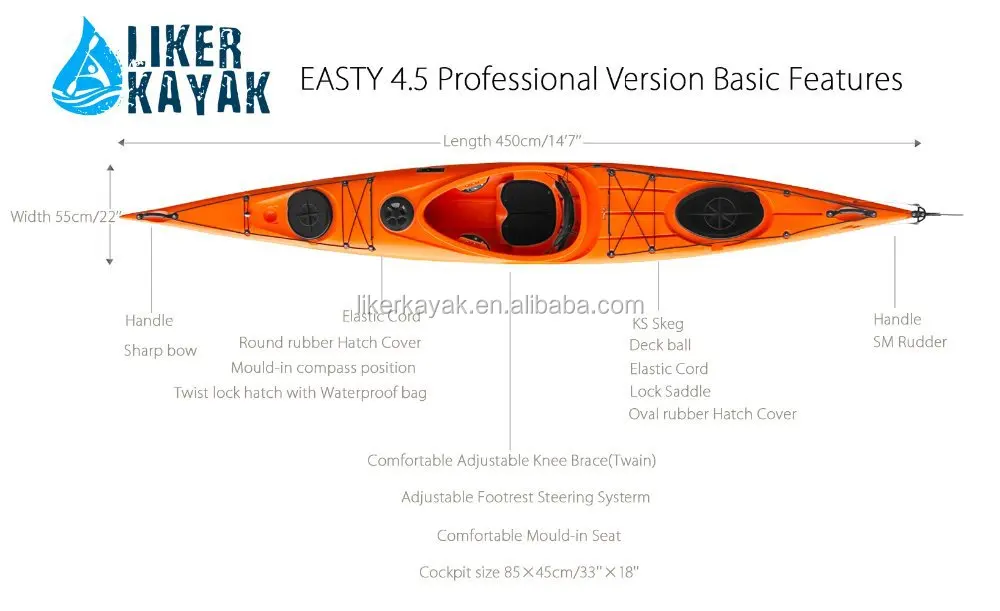 lekkage Handschrift Boekhouder Easty 4.5 #5 Kayak Liker Single River Kajak Ocean Fishing Kayak Sit In  Racing Sea Kayak - Buy Chinese Kayak,Double Sea Kayaks,Sit On Top Kayak  Product on Alibaba.com