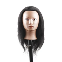 

100% Real Human Hair Hairdresser Afro Mannequin Manikin Training Head