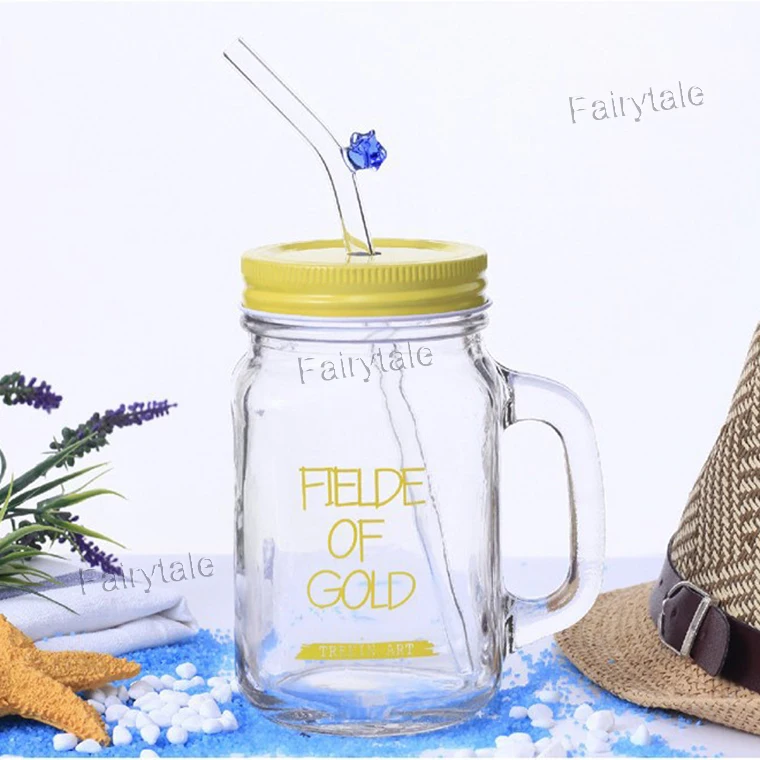  Rose Decor Tempered Glass Straw Clear Glass Straw