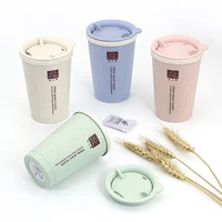 

Portable small reusable coffee cup eco friendly travel wheat straw custom mugs