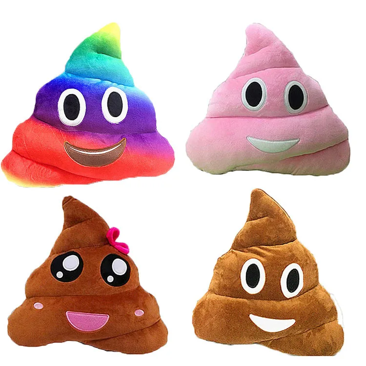 rainbow poop emoji pillow justice