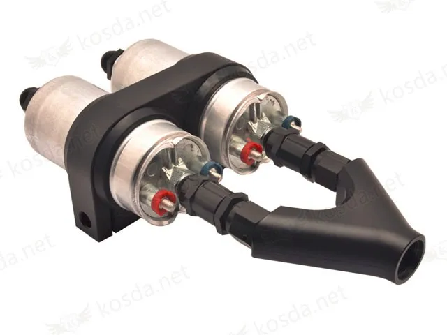 044 Dual Surge Tank with Bracket Black 12