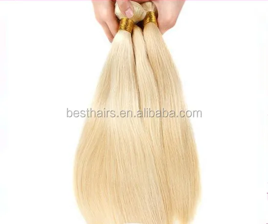 

5A!!!100% virgin Brazilian hair 613# light blonde Straight hair shade 50 grams one piece