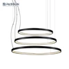 LED acrylic chandelier pendant lights 126W 3 layers circle ideas designer pendant lighting
