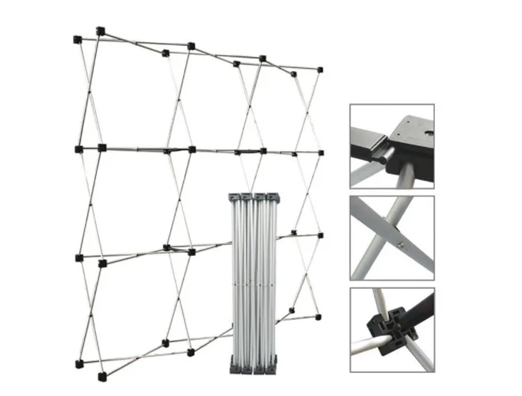 Curved 8ft Stretch Fabric Backdrop With Adjustable Curved Booth