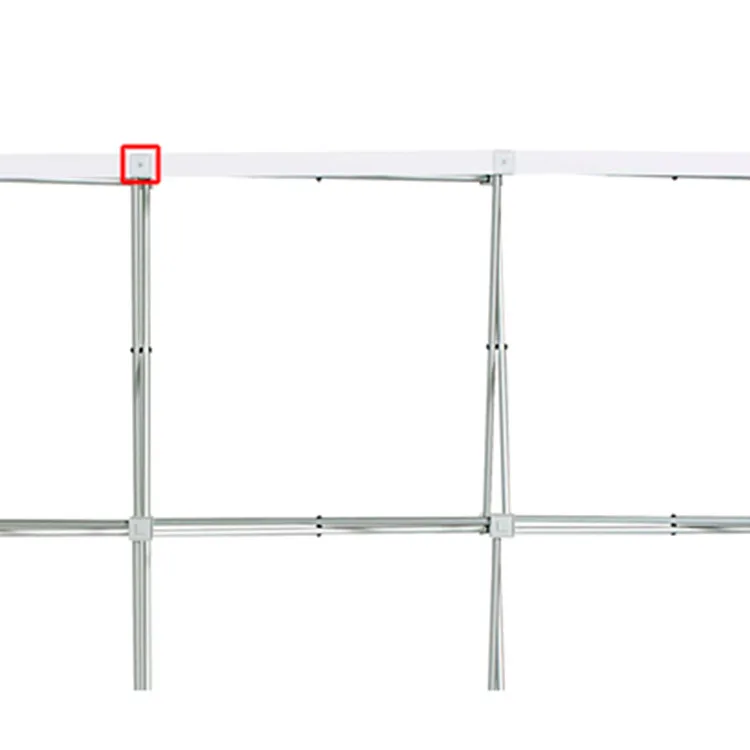 
8ft straight aluminium tension fabric floor stand display for pop up display banner wall 
