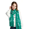 Chinese fox pattern long shawl women acrylic wool scarf