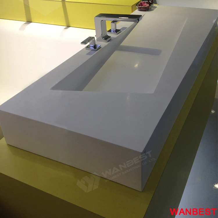 Cheap Artificial Stone Kitchen Vessel Sink Countertop Hotel Bathroom Face Wash Basin