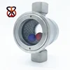 Filter Type Flow Indicator 304 Stainless Steel 1/2 Float Ball Flow Indicator Liquid Gas Oil Flow Viewer