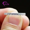 Provence moissanite mirco paved half eternity wedding ring band 14k white gold rose gold to sit fluch engagement ring