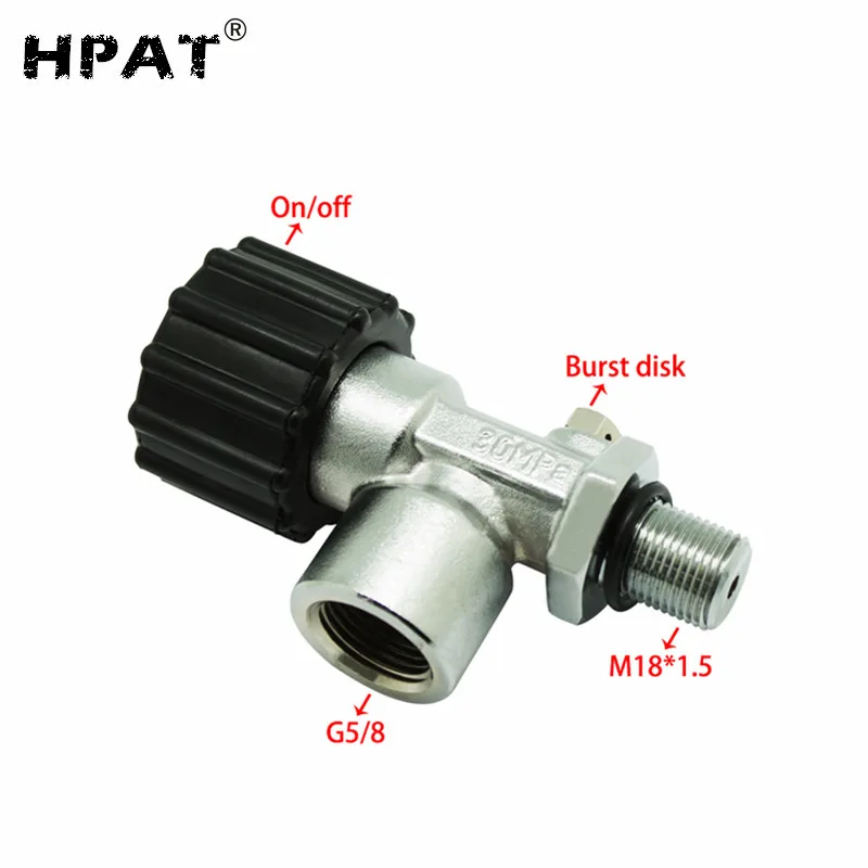 Paintball Din Valve Tank On/off Valves Male G5/8 Female 30mpa/4500psi