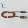 Type C usb data cable with pu leather jacket fashion create design usb cable