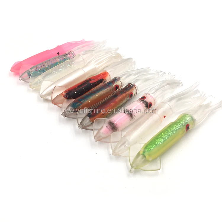 9cm Pvc Soft Squids Swim Bait Soft Plastic Lures Saltwater Tuna Fishing Tackle Fishing Lures