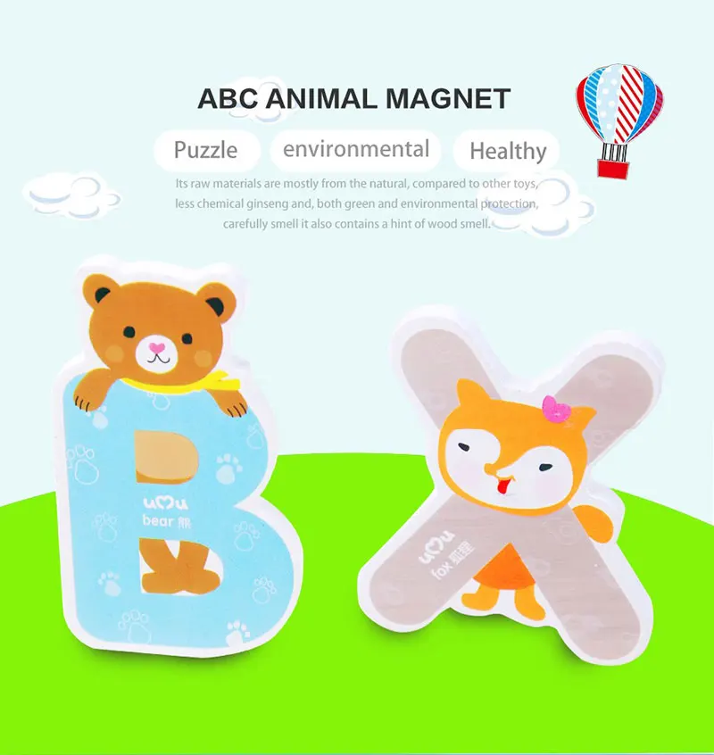 animal alphabet puzzle wood