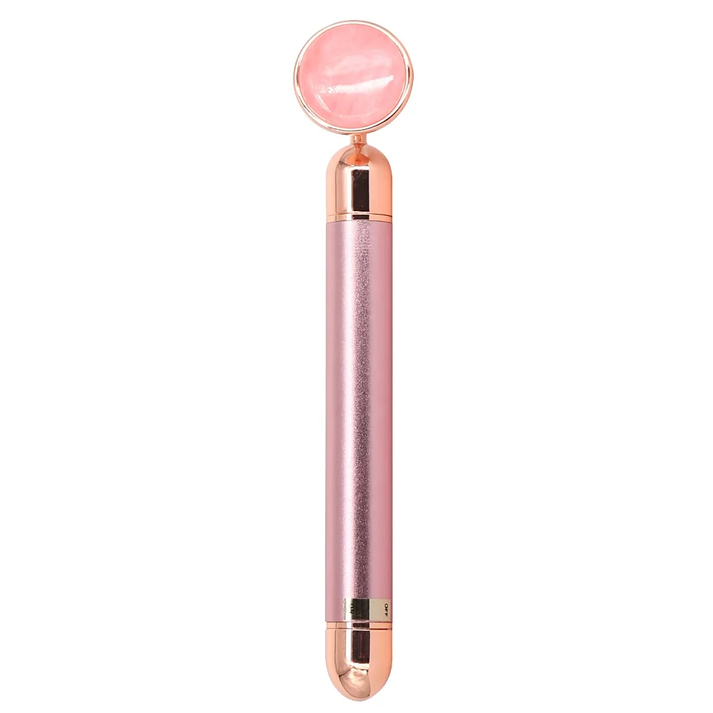 

Pretty design jade roller for face facial beauty bar 24k golden pulse skin care pink energy vibrating Of High Quality