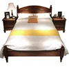 Factory Cheap American style Bedroom solid wood bed home furniture high headboard bed 5 star hotel bed solid wood frame