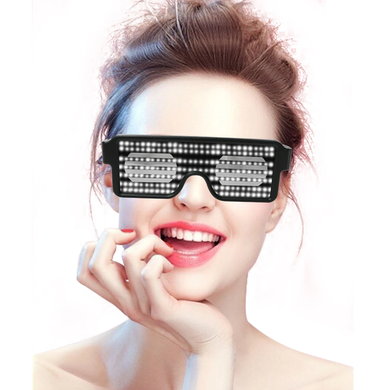 

Led Light up Flashing Spotlight Glasses Fashion Sunglasses Party Glasses Unisex Customer Logo