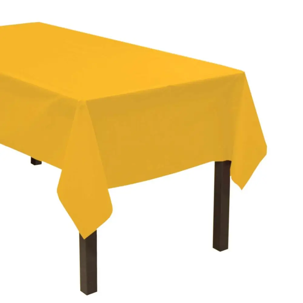 
Heavy duty Solid color rectangle disposable plastic table cloth for party 