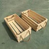 2016 Handmade Pine Wooden crate box with hemp rope