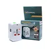 2019 Custom Promotional New Fashion UK US AU EU Two USB Port Universal Travel Adapter With Usb
