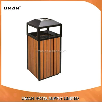 Wooden Recycling Park Garbage Can Trash Bin Trash Can Waste Bins