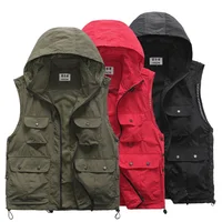 

M-3XL Men's Mesh Breathable Outdoor Sports Hunting Fishing Vest with Hooded