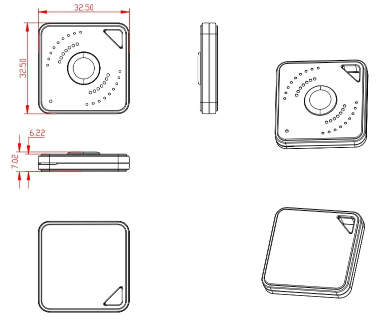 Bluetooth Compatible with iBeacon Eddystone Smart Becon Beacon with Keyring