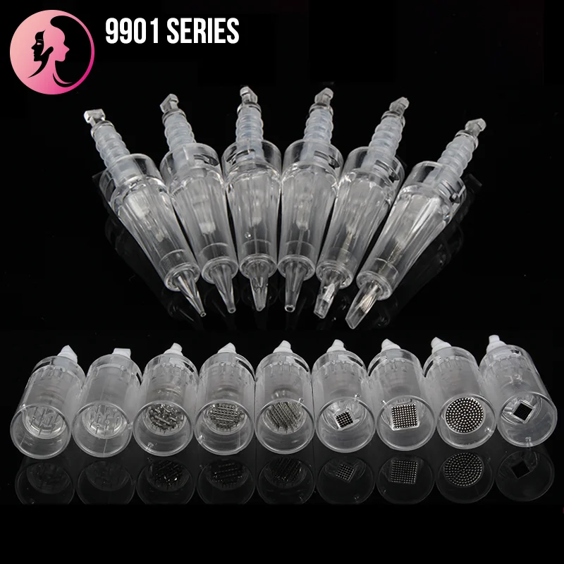 

TA Bayonet needles socket cartridges for derma pen Auto Microneedling pen from 9901 Series, Translucent-white