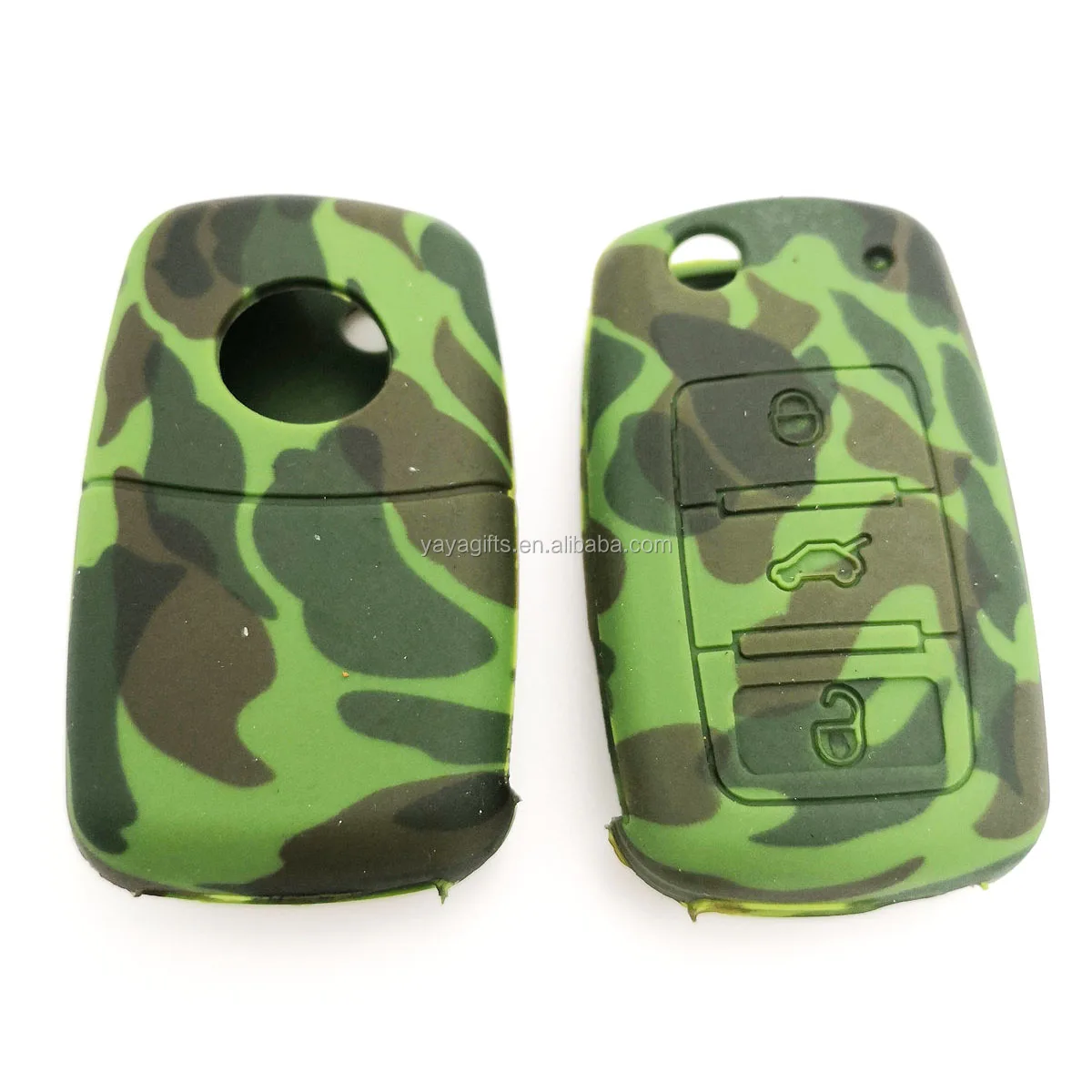 

silicone car key case with camo color, Any pantone colors