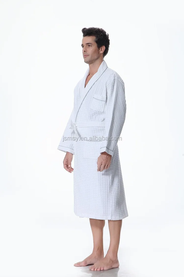 Embroidered Luxury Hotel Waffle Terry Cloth Bath Robe Knee Length Bathrobe For Hotel Buy Knee