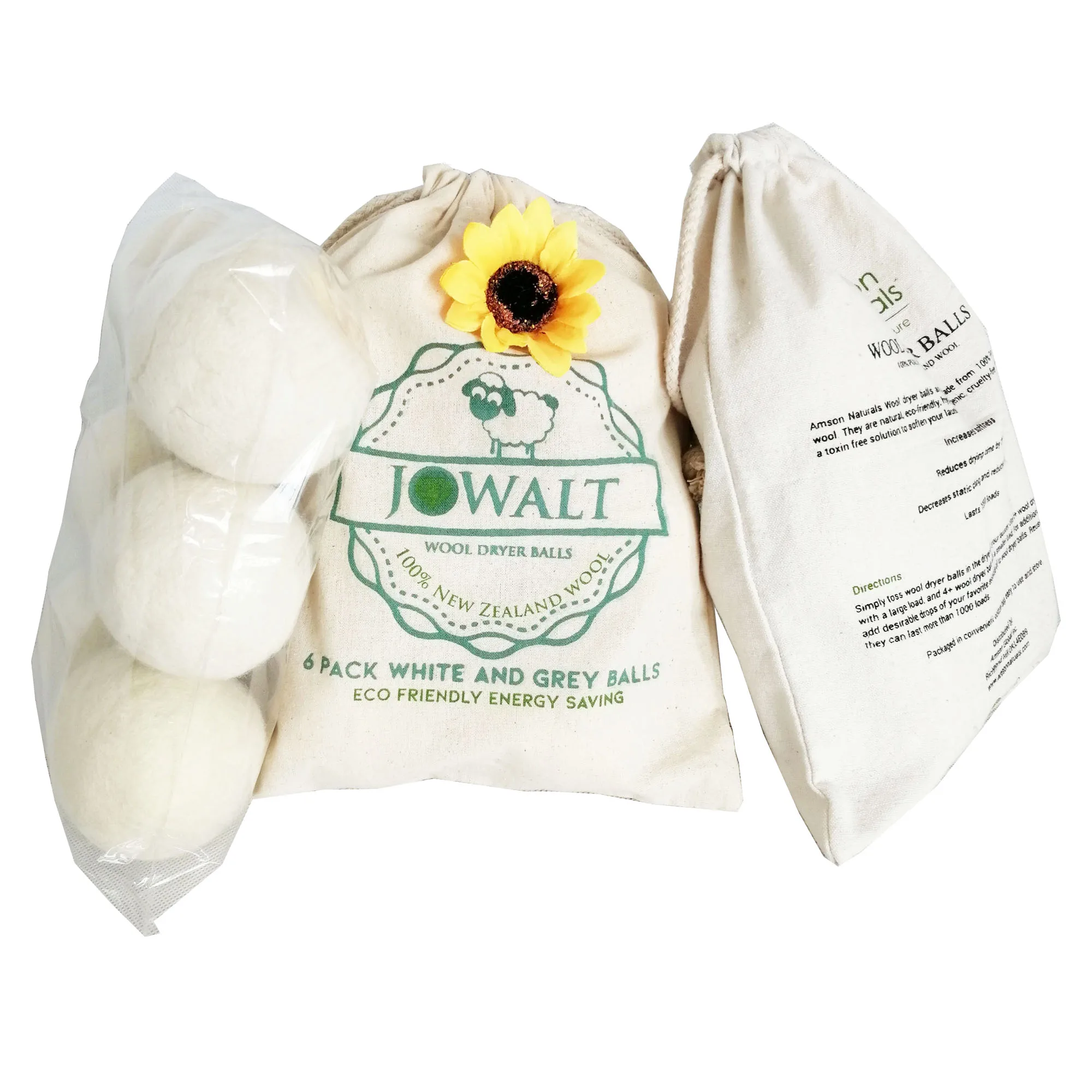 

Wholesale 2019 arrivals eco amazon sheep logo new products organic merino wool dryer balls for laundry felt bags as seen on TV, White grey dark grey