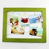 Plastic molds wall decor photo frame 1 straw string with 5 clip wall hanging frame