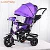 Good feedback kids lovely air tyre wheels baby trike little bicycle tricycle kids bike 4 in 1 functions for purple pink