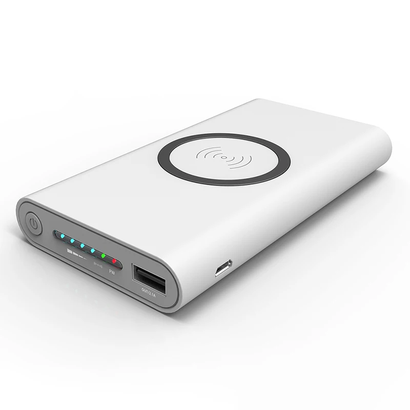 

3 in 1 Qi standard wireless charging portable mobile phone wireless charger power bank 10000mah, Black,white,gray